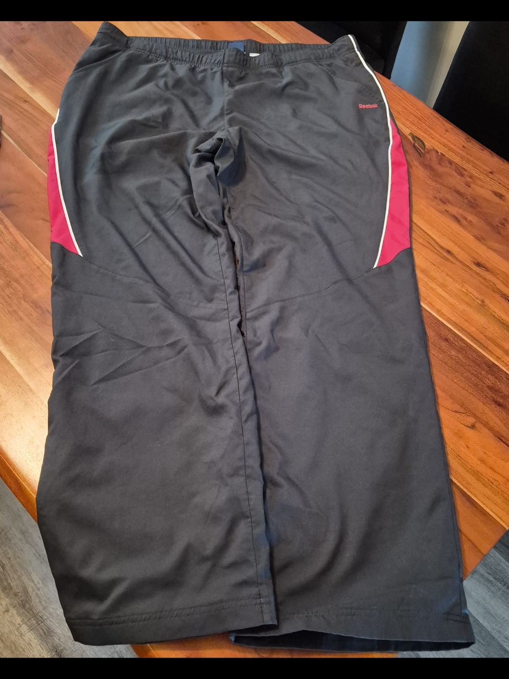 Reebok Men’s Black & Red Athletic Track Pants